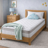 quilted mattress on kids bed