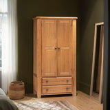 Dunloe 2 Door Solid Oak Wardrobe