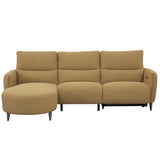 Dutton Yellow Fabric 3 Seater Corner Chaise Sofa
