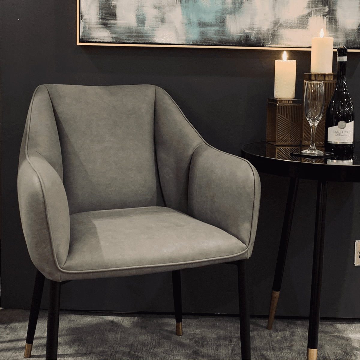 EHM023 - Alice Light Grey Accent Chair - 2