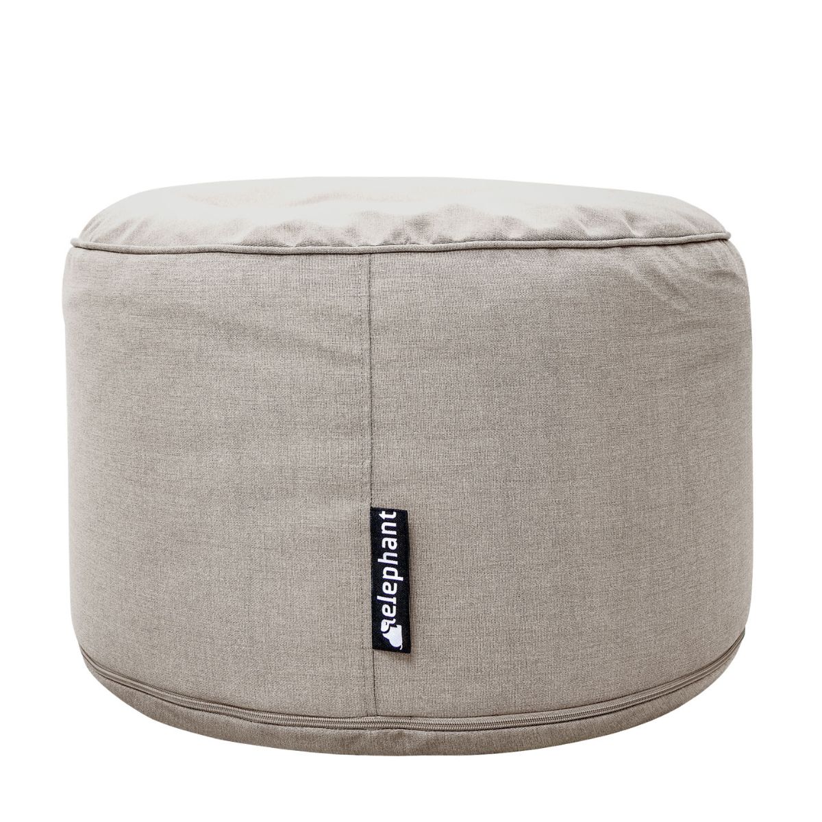 ELOFFS-CR - Cream Outdoor Pouffe Footstool - 1