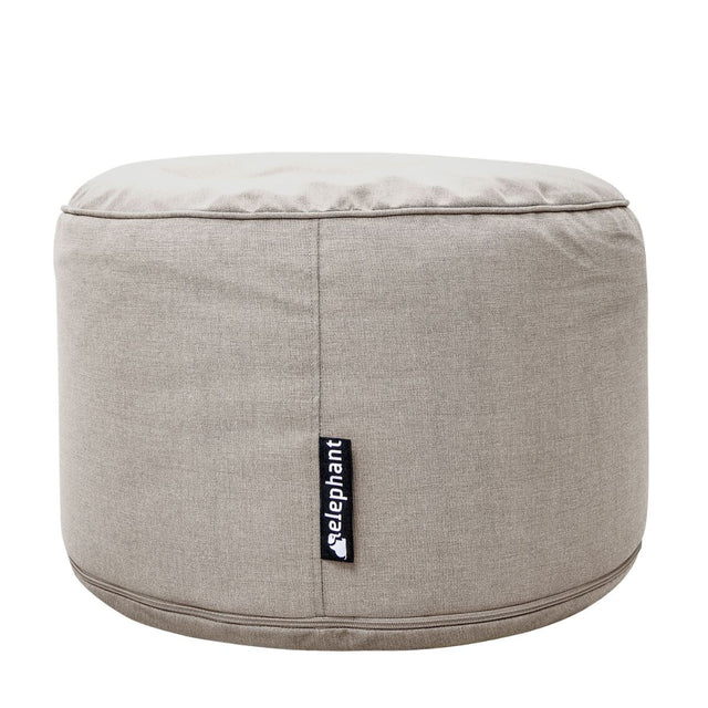ELOFFS-CR - Cream Outdoor Pouffe Footstool - 1