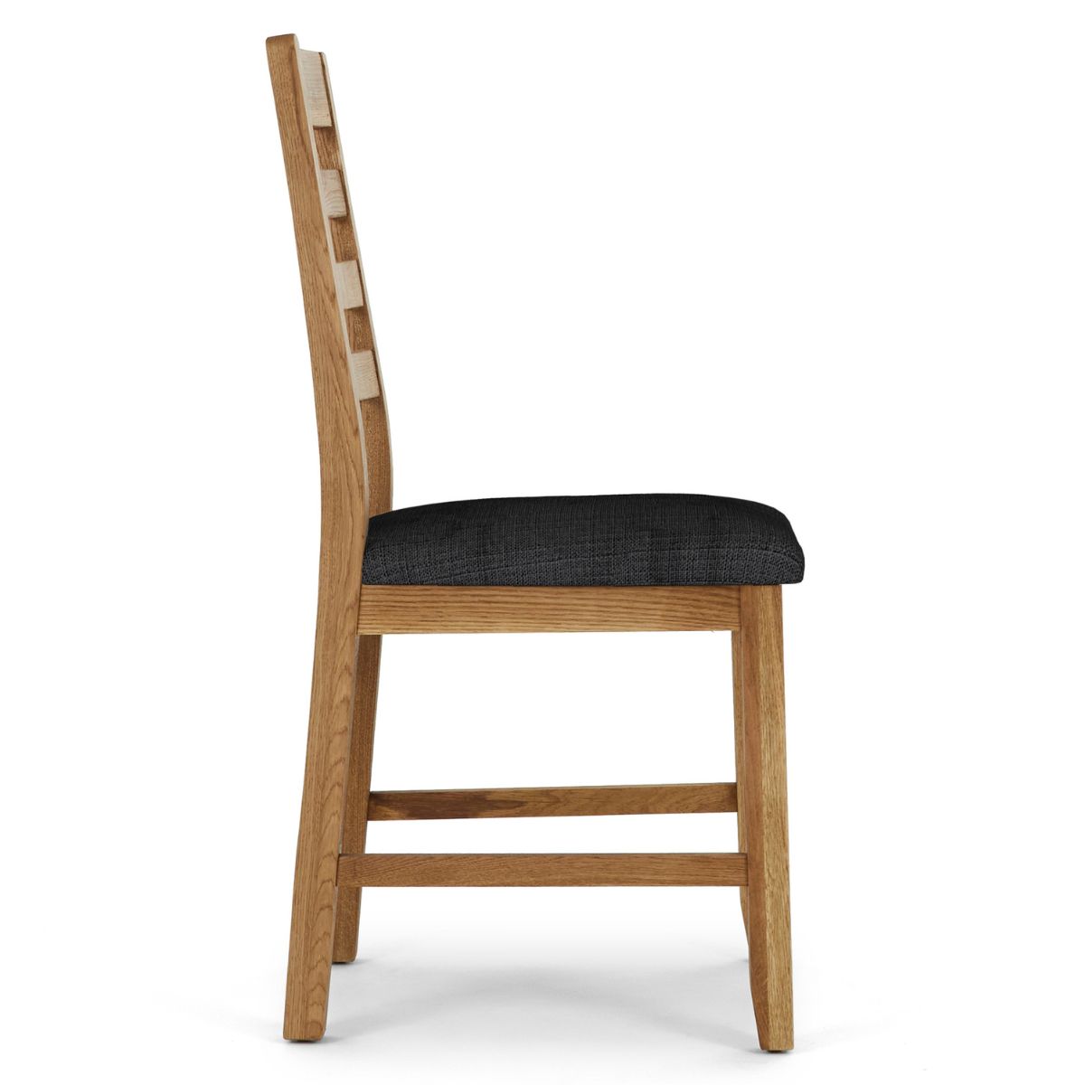 Eileen Slatted Oak Dining Chair Black - 3