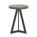 Elliot Weathered Oak Lamp Table - 1