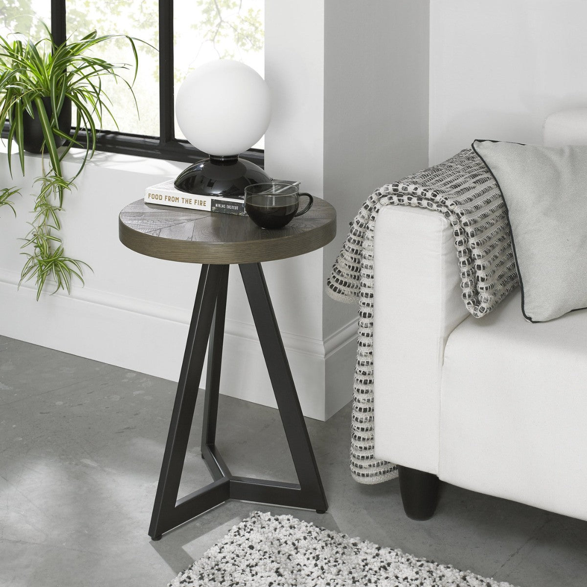 Elliot Fumed Oak Lamp Table - 3