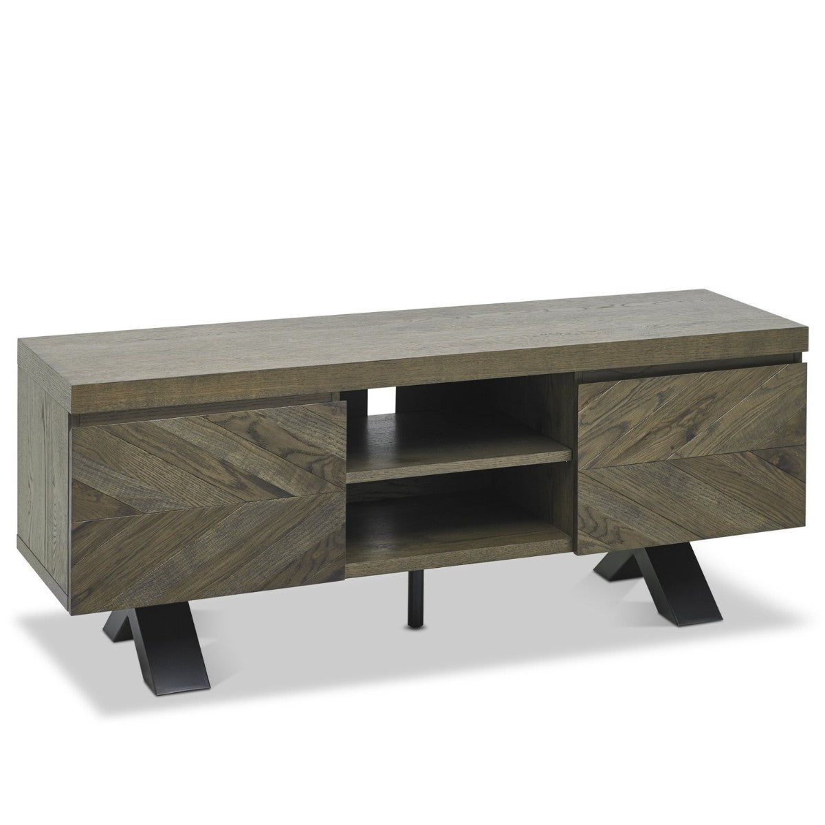 Elliot Weathered Oak TV Unit - 1