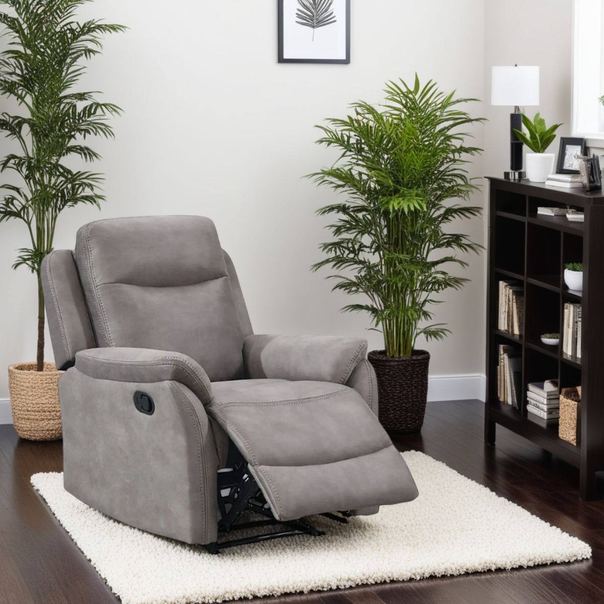 Emmanual Grey Recliner Armchair