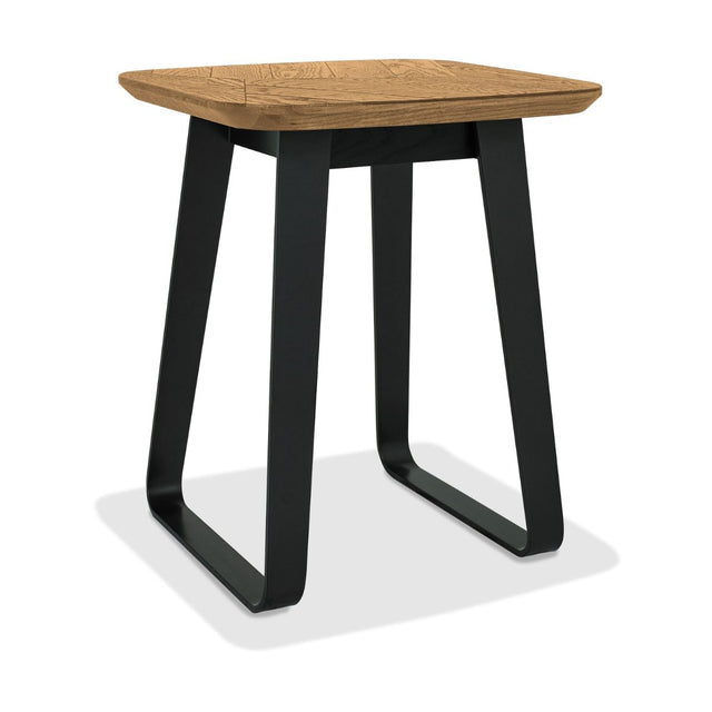 Enfield Oak and Metal Lamp Table