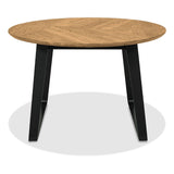 Enfield Rustic Oak Round Dining Table 2