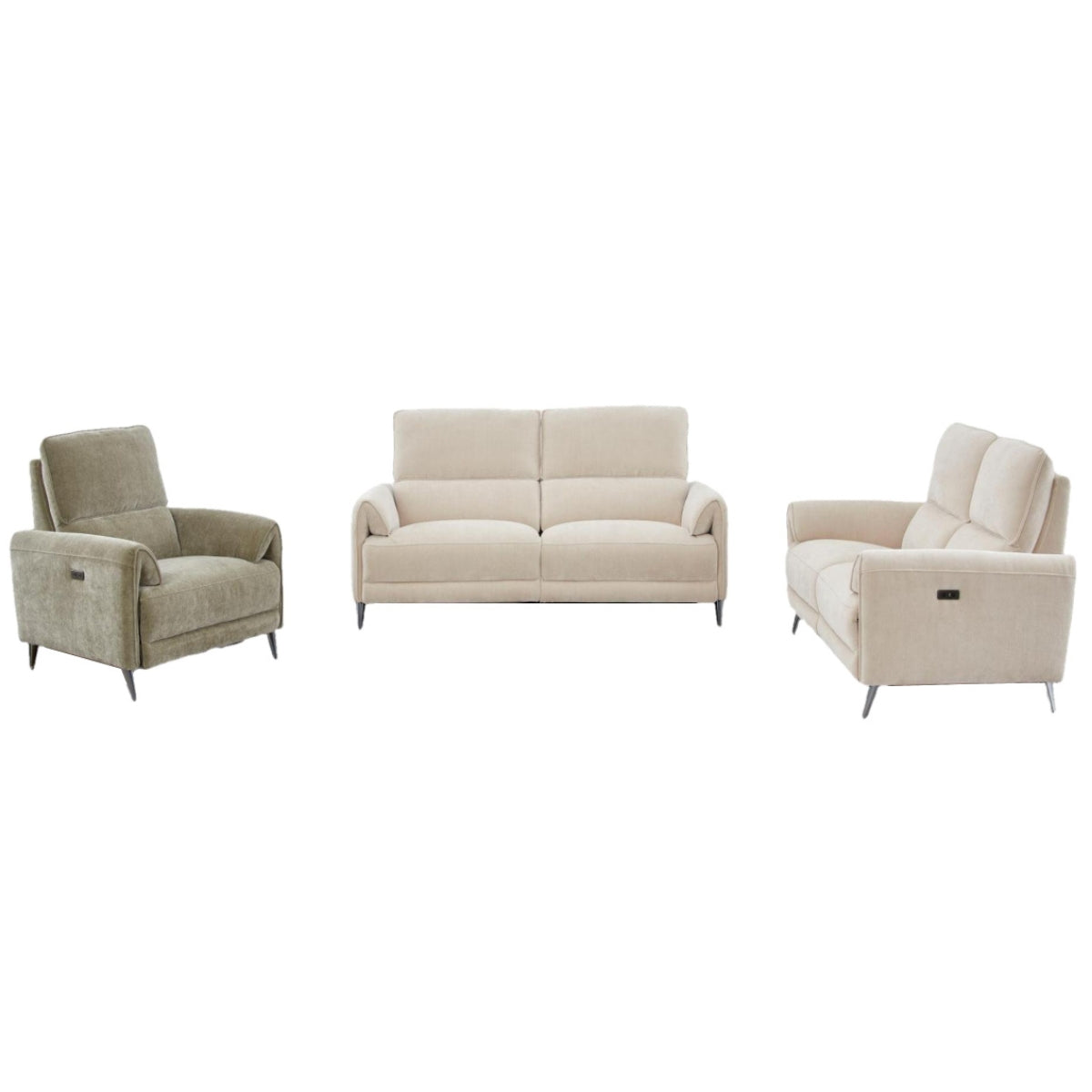 Finara Electric Recliner Fabric Sofa Set