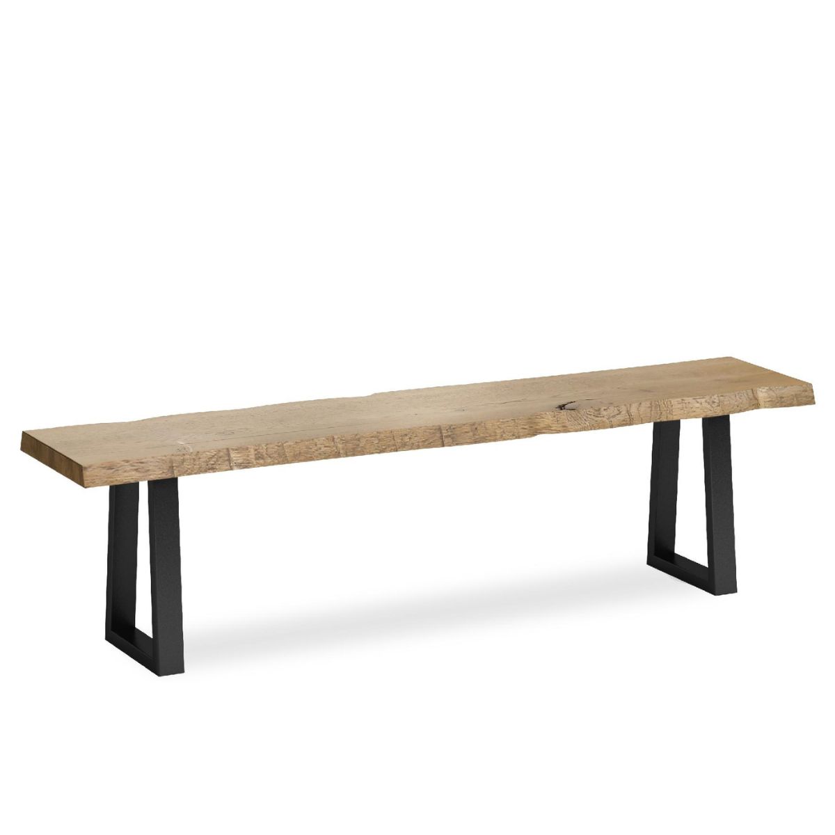 Heatherfield Metal and Oak Industrial Bench