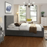 Galway Grey Velvet Bed 3