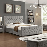 Galway Silver Velvet Bed 2