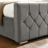 Galway Silver Velvet Bed 3