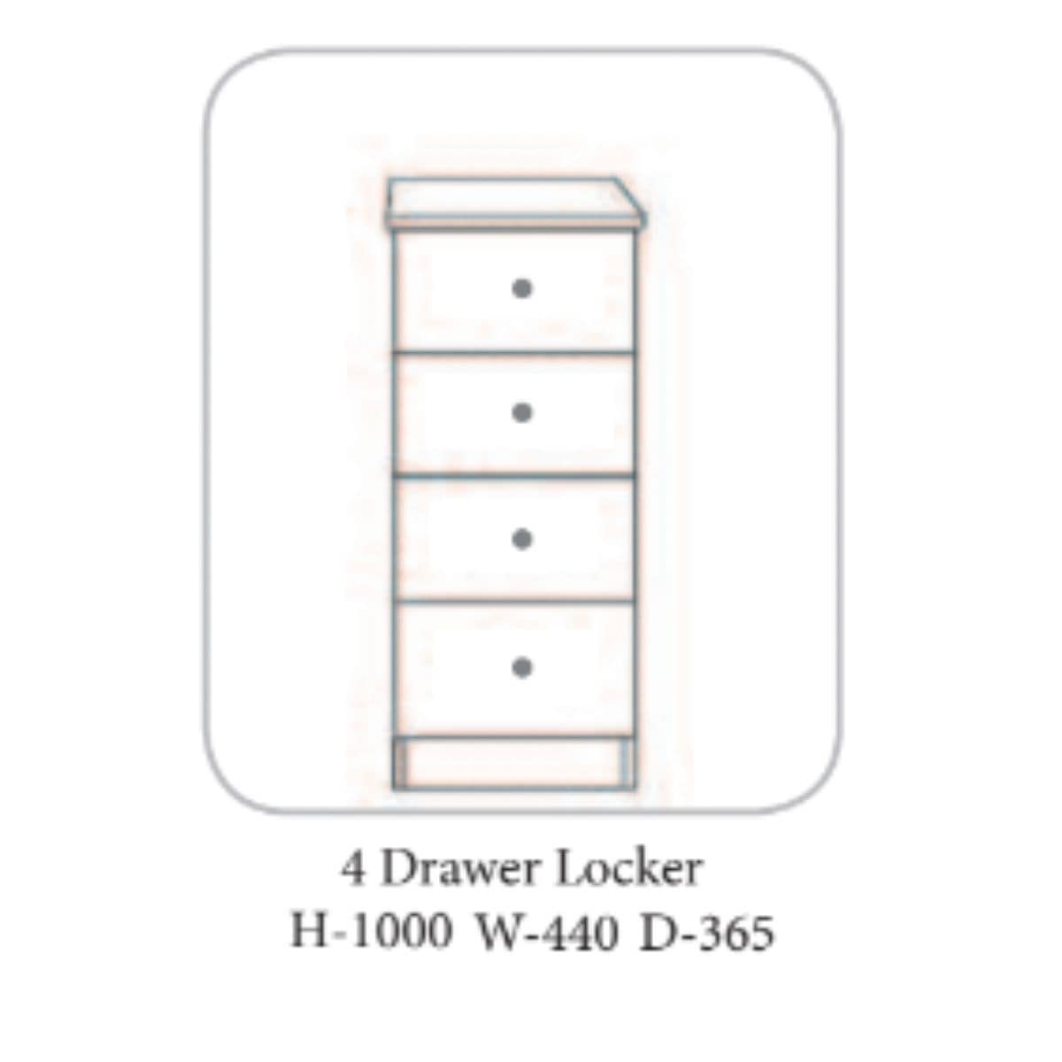 Erne Locker Ivory & Oak - 4 Options