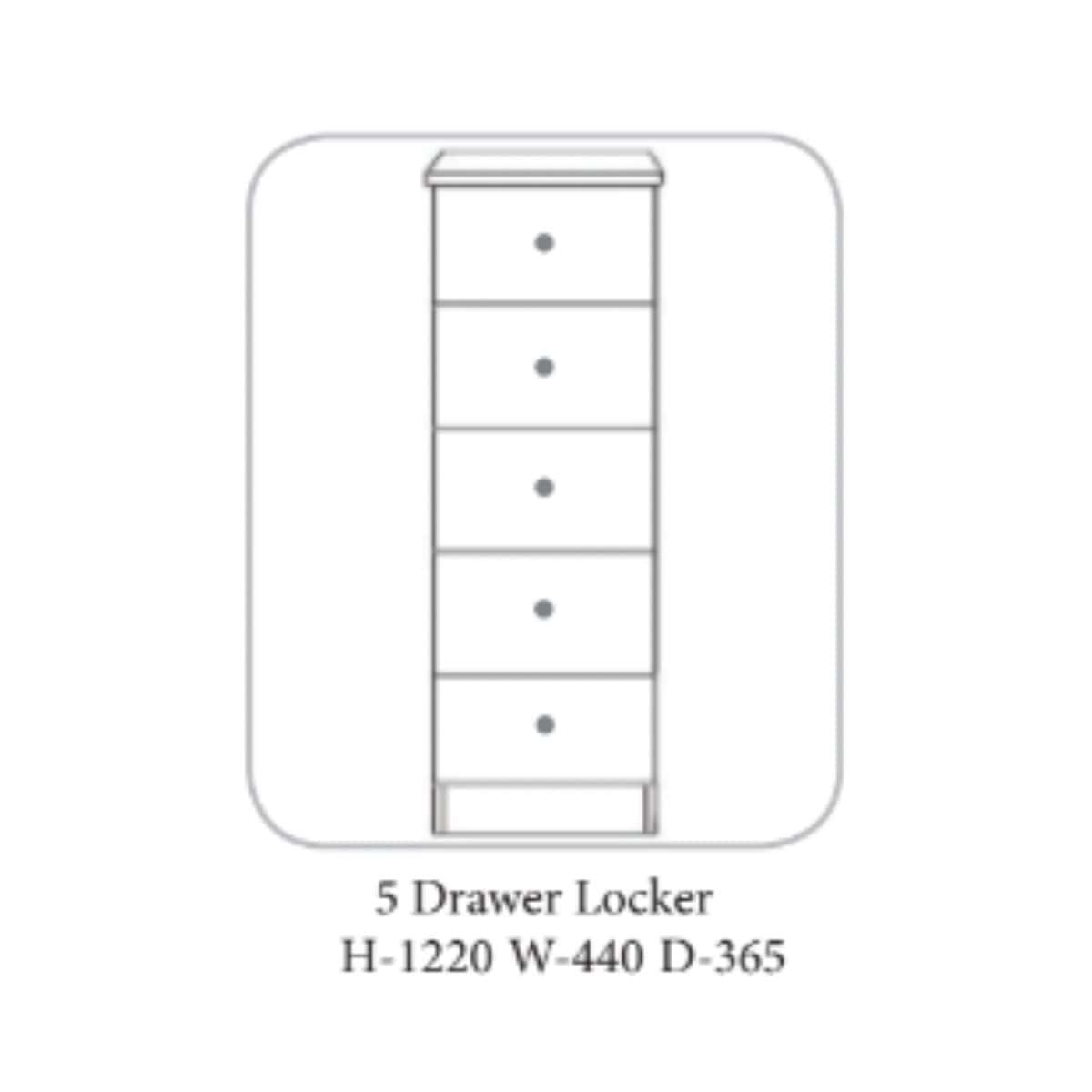 Erne Locker Ivory & Oak - 4 Options