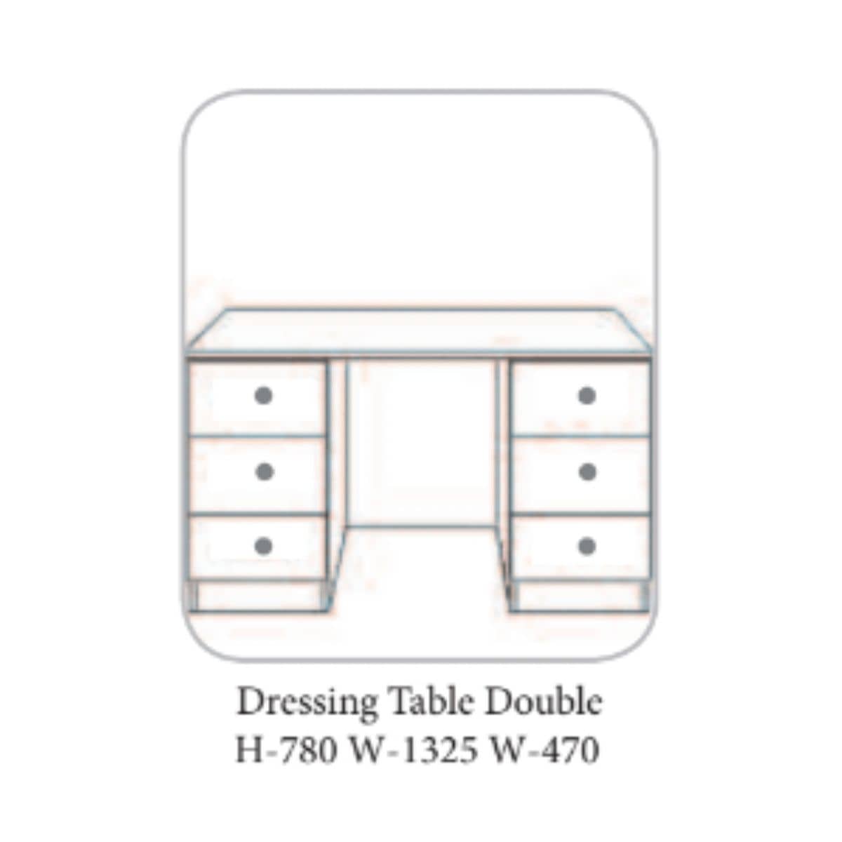Glandor Light Grey Dressing Table