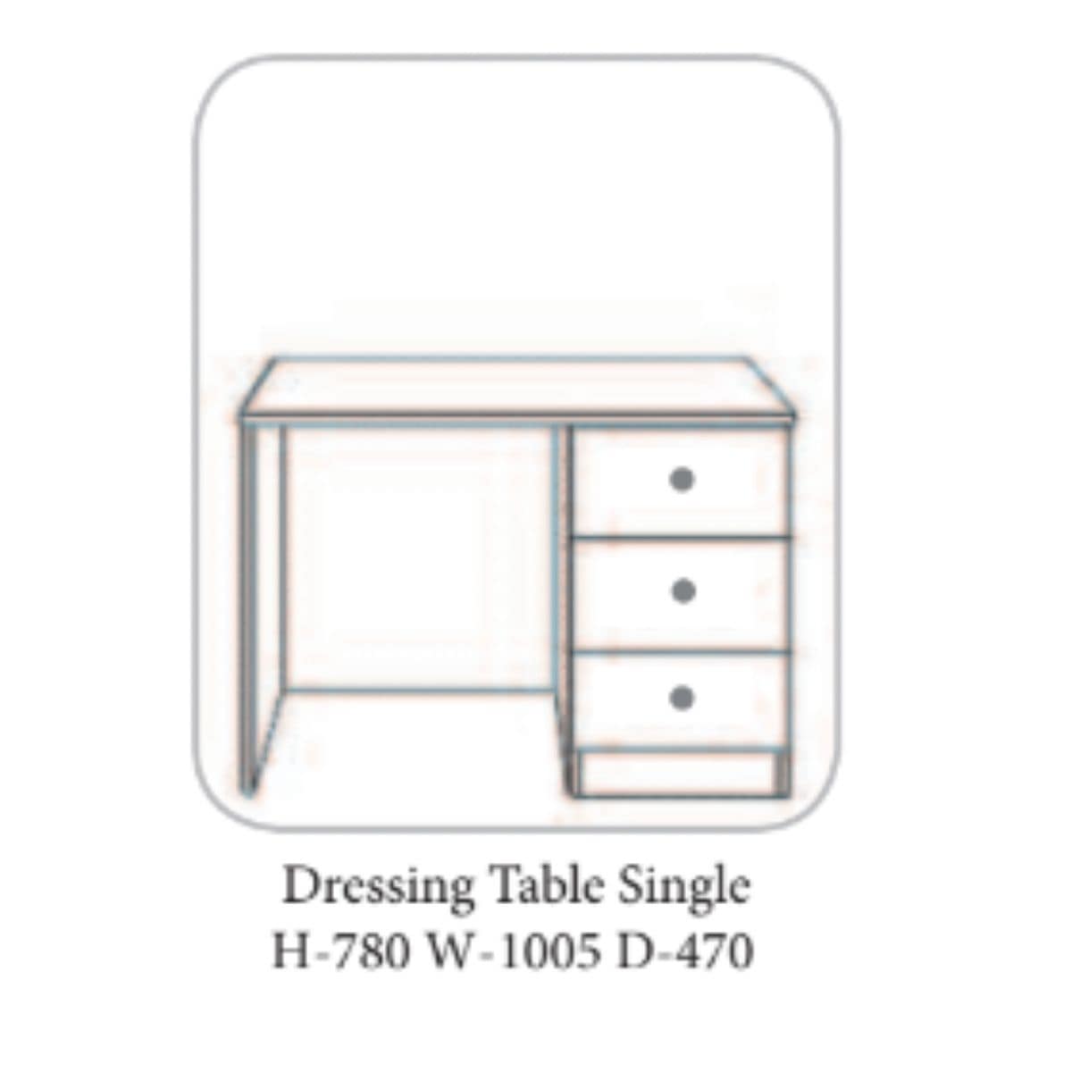 Glandor Light Grey Dressing Table