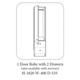 Erne Wardrobe Ivory & Oak - 19 Options