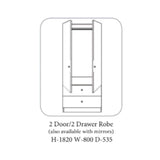 Erne Wardrobe Ivory & Oak - 19 Options