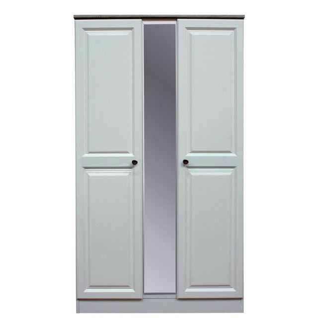 Grey Wood Wardrobe