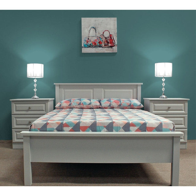 Grey Wooden Bed