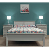 Grey Wooden Bed