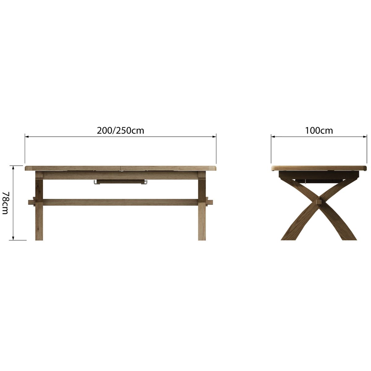 Rigel Smoked Oak Extendable Dining Table - 11