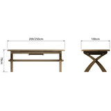 Rigel Smoked Oak Extendable Dining Table - 11