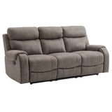 Hamilton Grey Fabric 3 Seater Recliner Sofa - 1