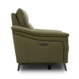 Hamish green power recliner chair shown from a side profile view against a white background.