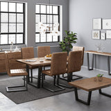 Heatherfield Faux Leather and Metal Dining Chair - 3