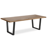 Heatherfield Oak and Metal Dining Table - 3