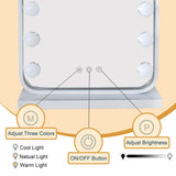 Hollywood White Bulb Arch Vanity Mirror - 3