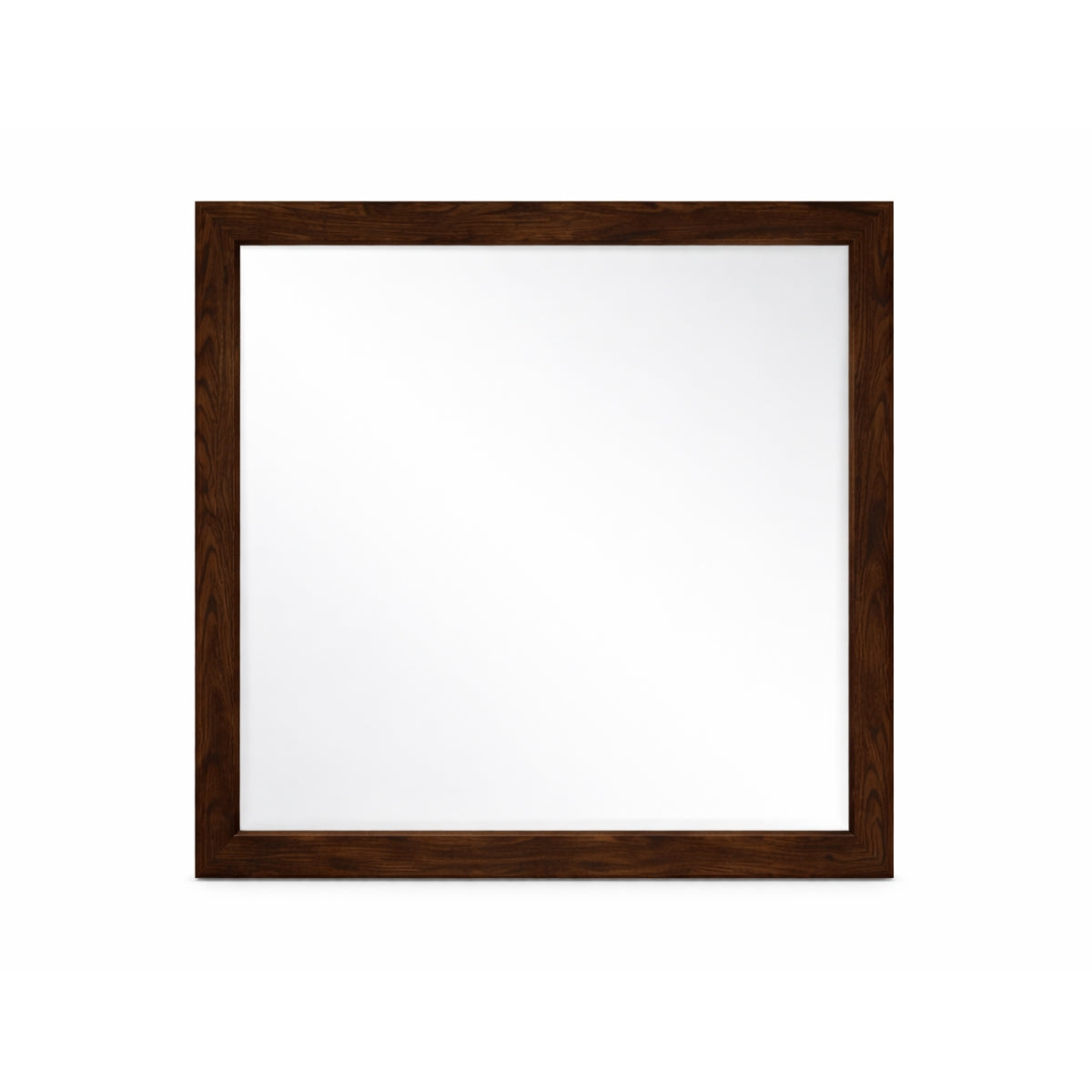 Wooden dresser mirror on a white background