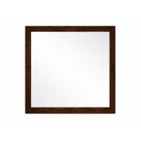 Wooden dresser mirror on a white background