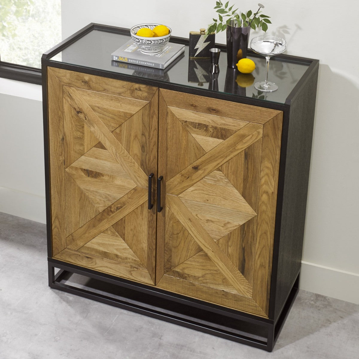 Inishmore Oak Drinks Cabinet - 4