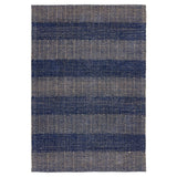 Navy Striped Rug