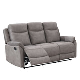 Emmanual grey 3 seater recliner sofa