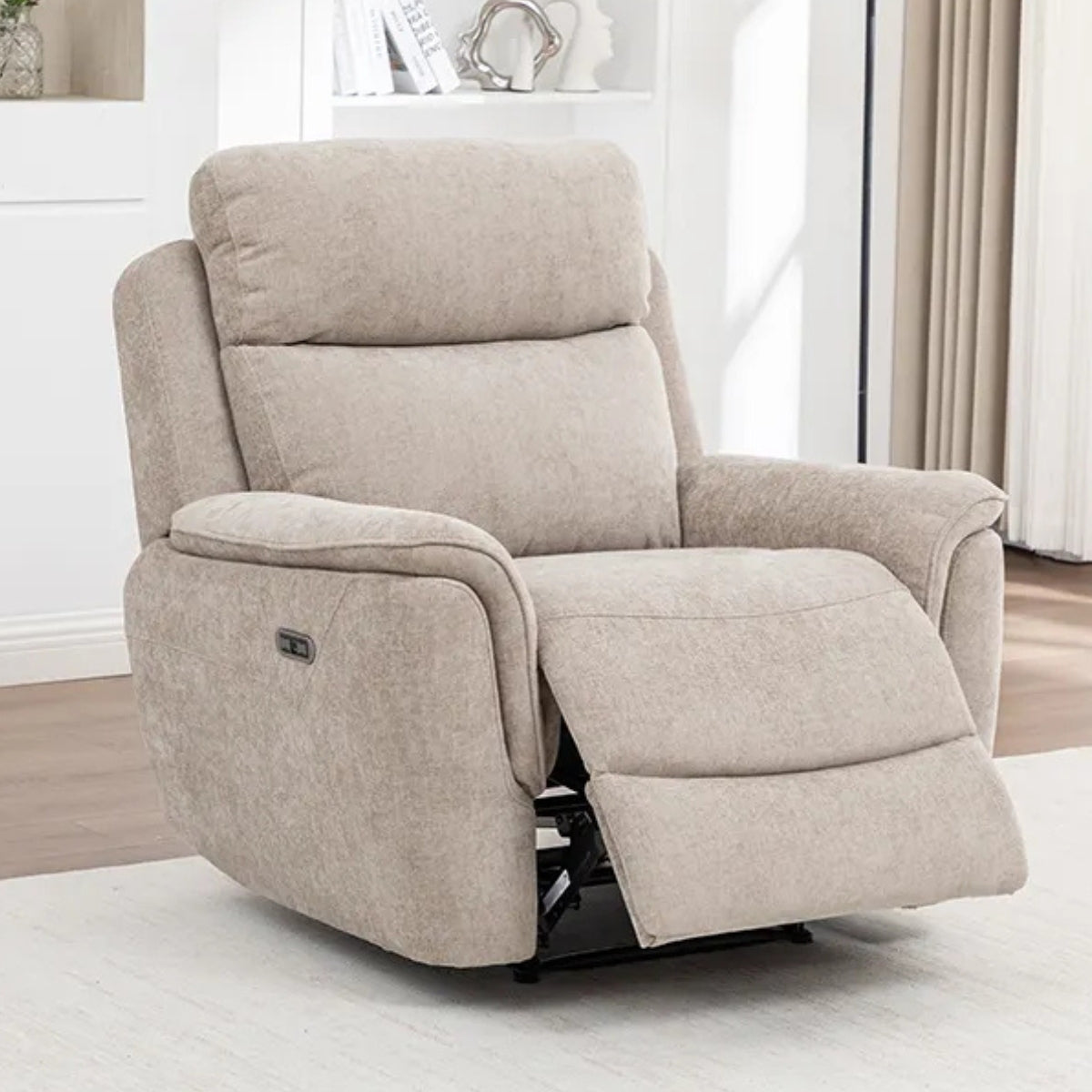 KeatonBeigeElectricReclinerArmchair-2