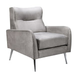 KenziePlushVelvetArmchairGrey-1