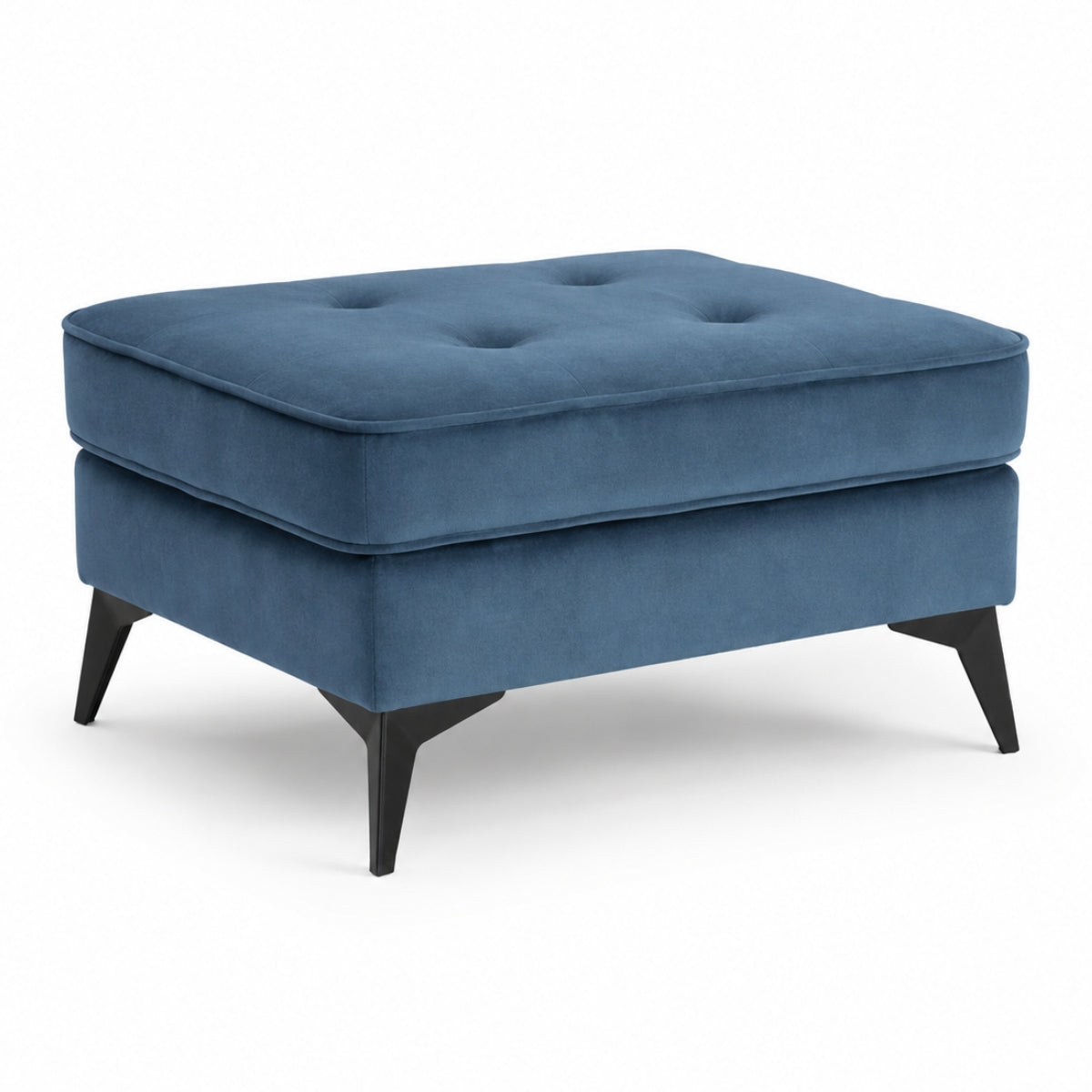 Lafayette Teal Ottoman - 1