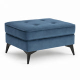 Lafayette Teal Ottoman - 1