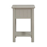Latina Grey 1 Drawer Bedside Table - 4