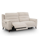 Lawrence Beige Fabric Electric Recliner 2.5 Seater Sofa