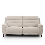 Lawrence Beige Fabric Electric Recliner 2.5 Seater Sofa
