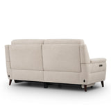 Lawrence Beige Fabric Electric Recliner 2.5 Seater Sofa