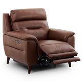 Lawrence brown leather armchair