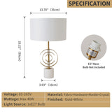 LuxuryWhite_GoldTableLampwithMarbleBase-4