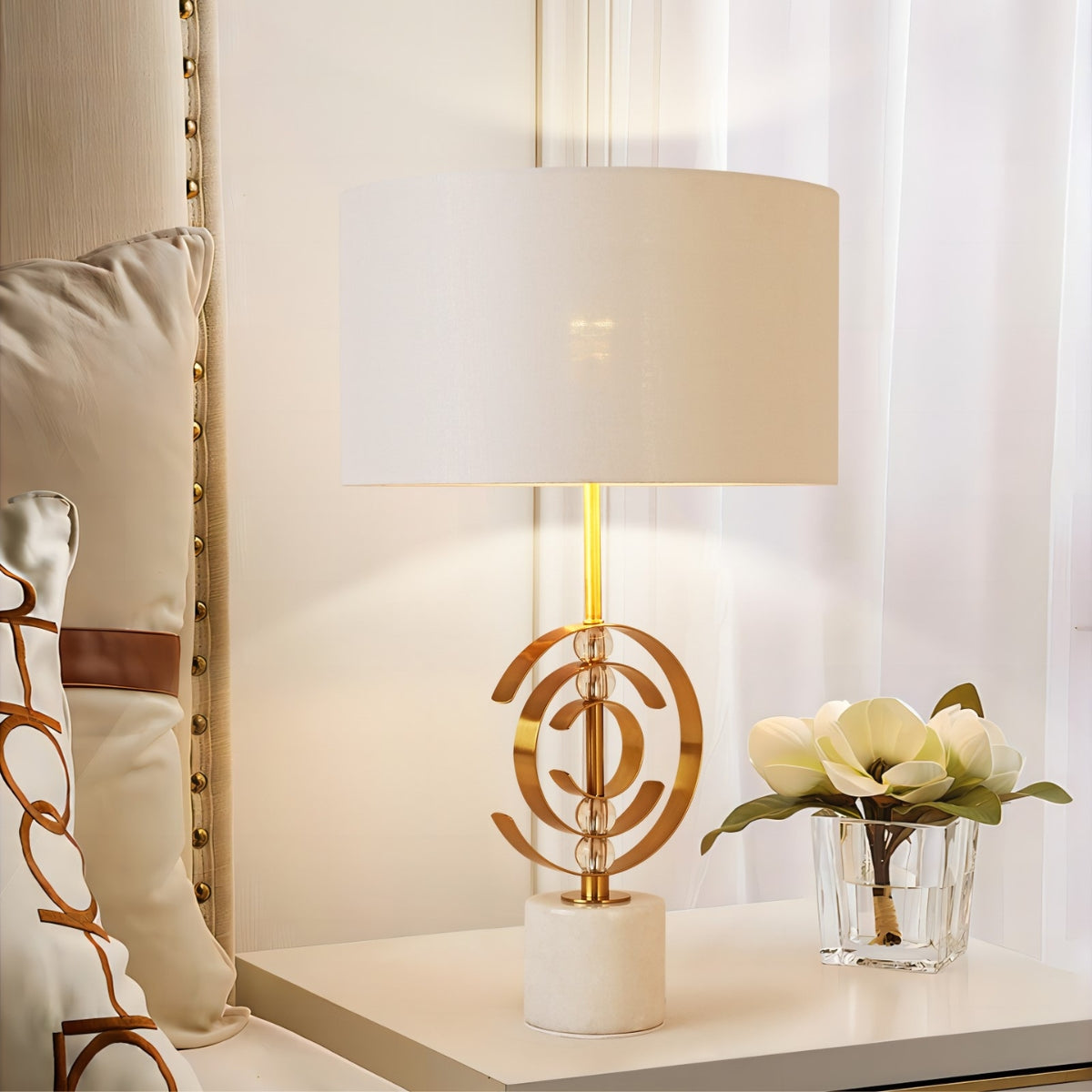 LuxuryWhite_GoldTableLampwithMarbleBase-8